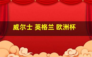 威尔士 英格兰 欧洲杯